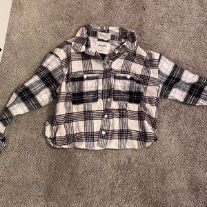 American eagle cropped flannel